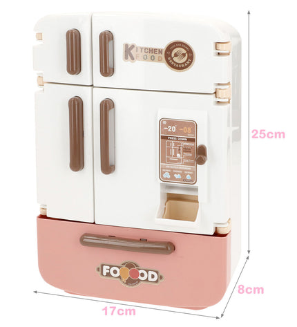 Colorbaby Vriezer speelgoed set with 20 pieces, 17x25x8 cm, realistic toy freezer for kids’ pretend play and role-playing.
