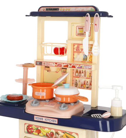 Colorbaby toy kitchen set with 11 pieces, includes stove, sink, and utensils, sized 46x64x19 cm for imaginative play.