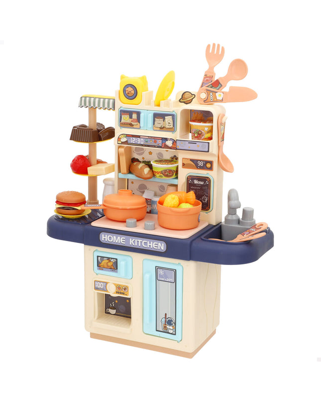 Colorbaby toy kitchen set with 30 pieces, including utensils and accessories, designed for imaginative play for children.
