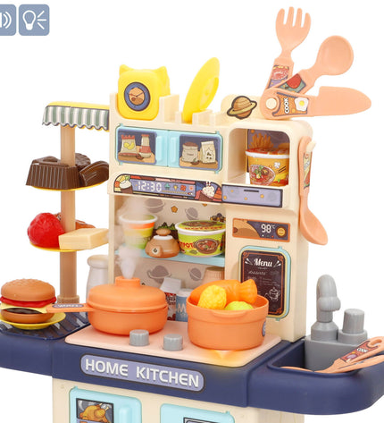 Colorbaby toy kitchen set with 30 pieces, including utensils and accessories, designed for imaginative play and role-playing.