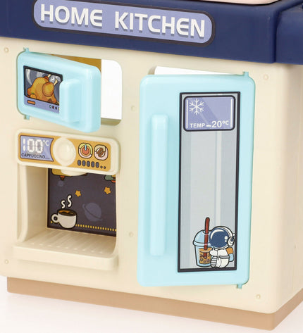 Colorbaby toy kitchen set with 30 parts, including stove, sink, and utensils, designed for imaginative play and role-playing.