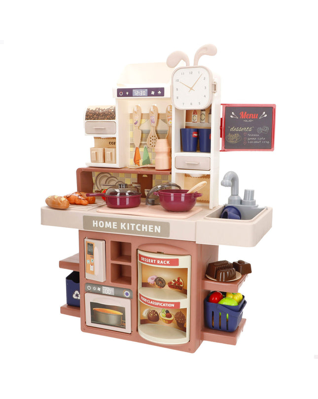 Colorbaby toy kitchen set with 35 pieces, measuring 32x41x15 cm, includes realistic cooking accessories for imaginative play.
