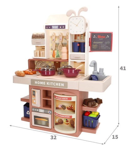 Colorbaby toy kitchen set with 35 pieces, measuring 32x41x15 cm, includes realistic kitchen accessories for imaginative play