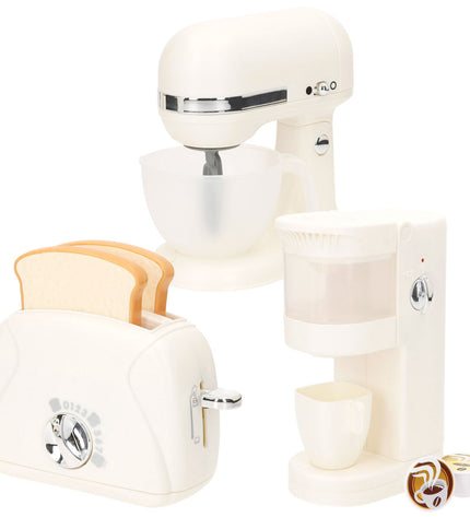 Two PlayGo household appliance toys, 8x20x13.5 cm, in colorful plastic, designed for pretend play and imiteerspelletjes.