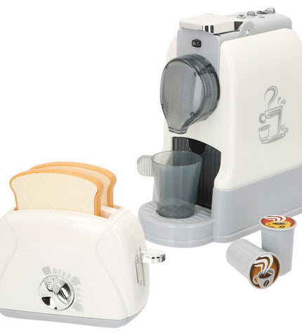 Two PlayGo pretend household appliances toy sets, each measuring 10x18x18 cm, designed for imaginative play and role-playing games.