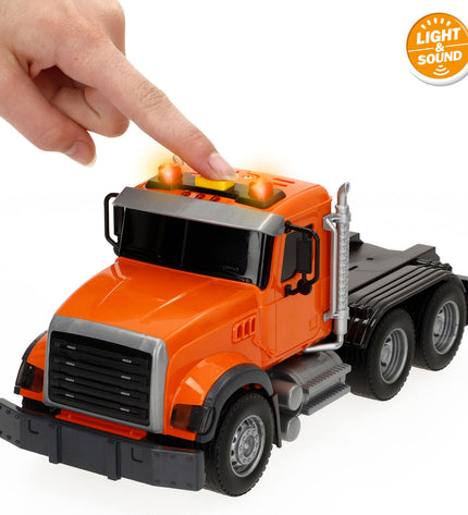 Pair of Speed & Go toy cargo trucks, 53x15x10 cm, plastic vehicle toys for kids, featuring realistic truck design and vibrant colors.