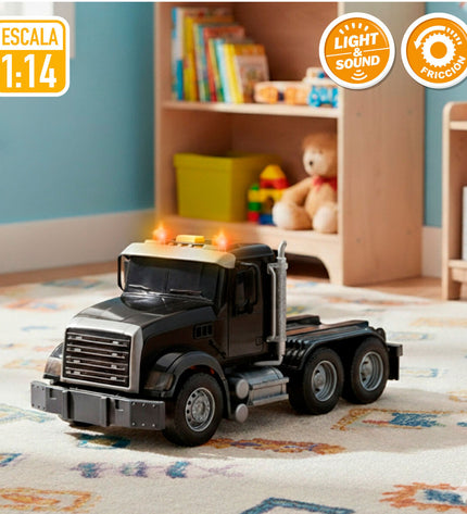 Two Speed & Go toy trucks, large carrier vehicles measuring 53 x 15 x 10 cm, designed for children’s play and vehicle collection.