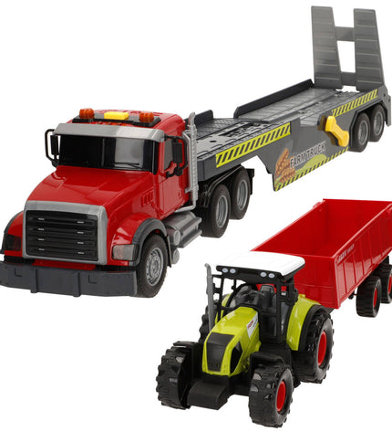 Pair of Speed & Go toy trucks, 53x15x10 cm, detailed plastic vehicle toys for children, part of the speelgoed en games voertuigen collection.