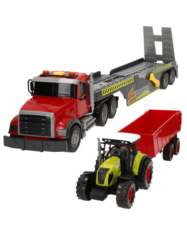Pair of Speed & Go toy trucks, 53x15x10 cm, detailed plastic vehicle toys for children, part of the speelgoed en games voertuigen collection.