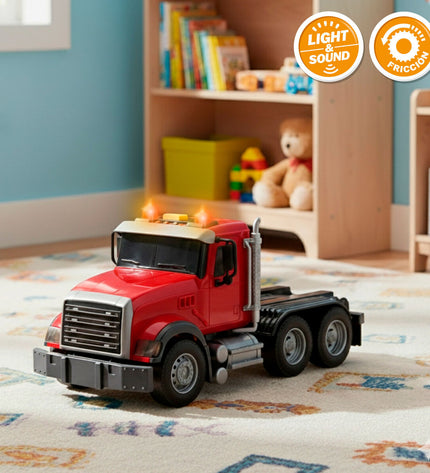 Two Speed & Go toy truck carriers, each measuring 53x15x10 cm, featuring realistic vehicle details and durable plastic construction.
