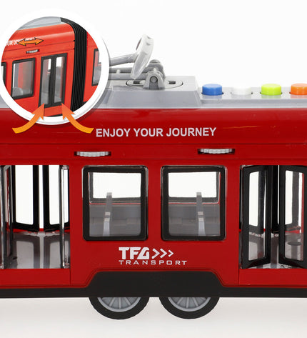 Speed & Go toy train set with two 45x11x6 cm trains featuring friction for play, in vibrant colors on a track.