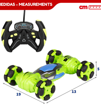 Six Colorbaby remote-controlled police cars, 19x5x13 cm, colorful toy vehicles for kids, ideal for play and imaginative fun.