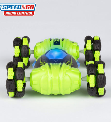Six Colorbaby remote-controlled police cars measuring 19x5x13 cm, toy vehicles for kids, colorful and fun play vehicles.