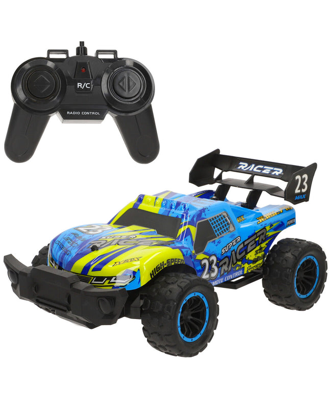 Two Speed & Go remote-controlled police cars, 1:14 scale, measuring 29x13x18 cm, featuring detailed police vehicle designs.