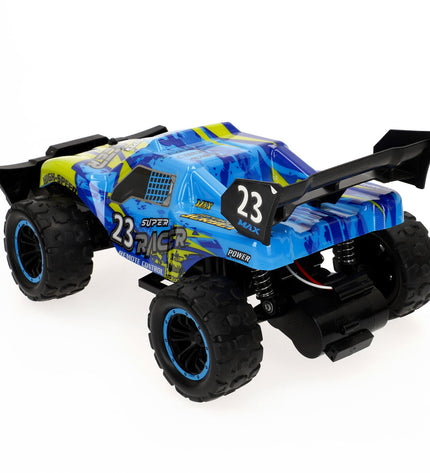 Two Speed & Go remote-controlled police cars in 1:14 scale, measuring 29x13x18 cm, shown from the side on a plain background.