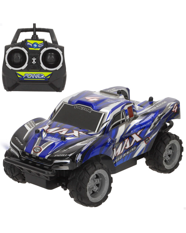 Four Speed & Go remote-controlled police cars, 1:18 scale, shown from a side angle on a white background.