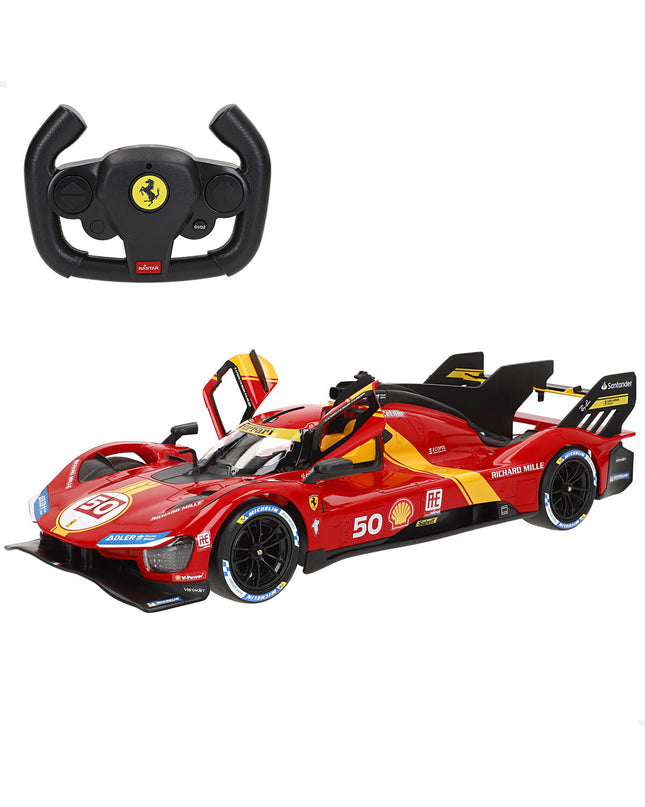 Two Ferrari remote control police cars, 36x11x15 cm, detailed toy vehicles perfect for kids' play and imaginative fun.