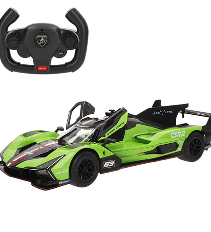 Two Lamborghini police cars on remote control, size 35x9x14 cm, detailed toy vehicles for children, brand Lamborghini.