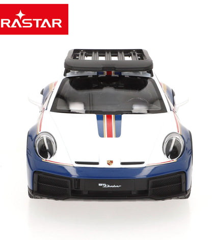 Two Porsche remote control police cars, 33 x 12 x 11 cm, designed for children, with detailed police vehicle features.