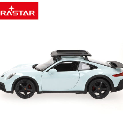 Two Porsche police car toys with remote controls, measuring 32x12x13 cm, designed for kids' play and imaginative vehicle adventures.