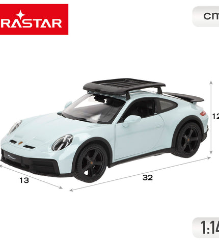 Pair of Porsche police cars with remote control, measuring 32x12x13 cm, ideal for play and imaginative vehicle games.