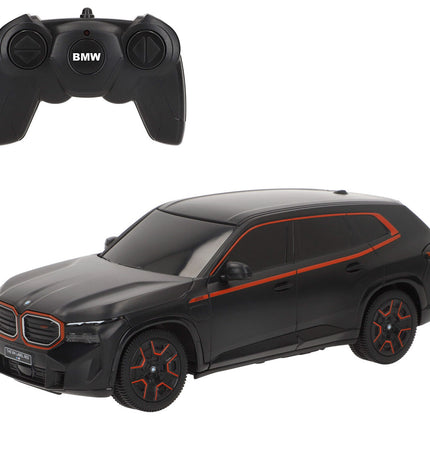 Set of four BMW police car toys with remote control, each measuring 20 x 7 x 8 cm, ideal for children’s play.
