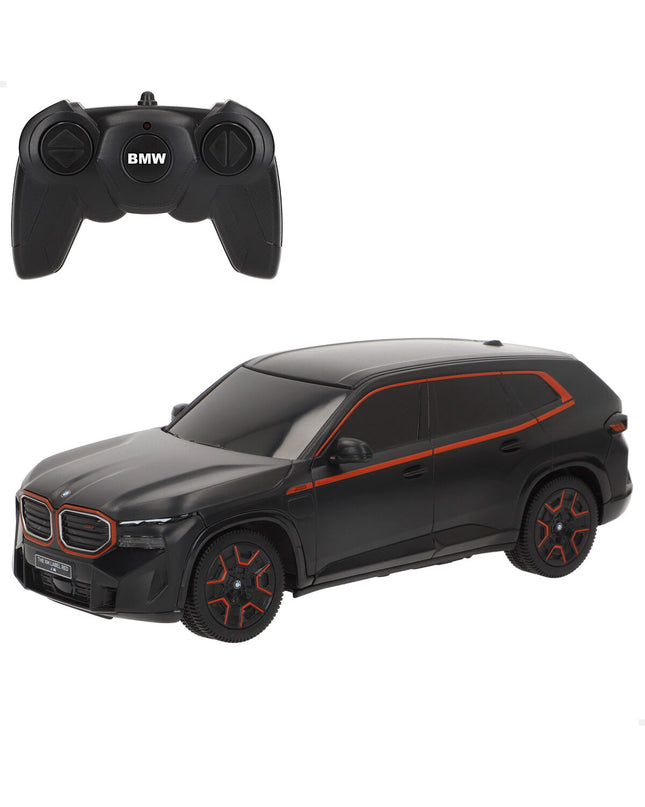 Set of four BMW police car toys with remote control, each measuring 20 x 7 x 8 cm, ideal for children’s play.