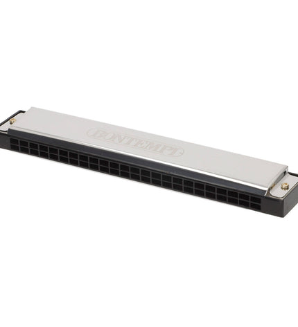 Colorful Bontempi harmonica for kids, 18x2x3 cm, a musical toy with metal reeds and plastic body, suitable for children’s play and music learning.