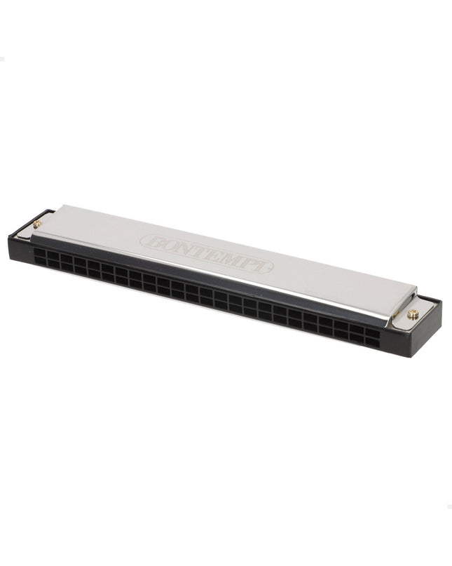 Colorful Bontempi harmonica for kids, 18x2x3 cm, a musical toy with metal reeds and plastic body, suitable for children’s play and music learning.