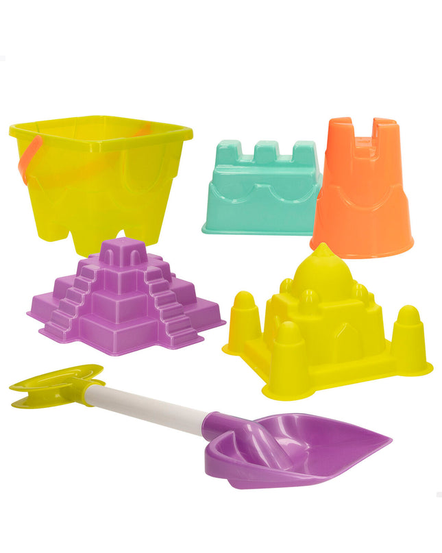 Colorbaby strand speelgoedset with 15 colorful pieces, ideal for outdoor play and children's games.