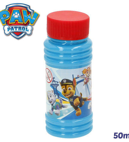 Set of 12 Paw Patrol bubble blowers with 50ml bottles, featuring colorful Paw Patrol branding and playful design.