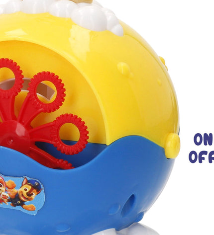 Six Paw Patrol bubble blowing toys, 59 ml size, featuring colorful characters, perfect for outdoor play and fun activities.
