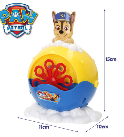 Six Paw Patrol bubble blowers in colorful packaging, each with a 59ml bubble solution for outdoor play and games.