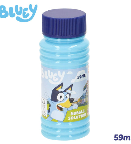 Bluey Bellenblaas Spel set with 6 blue bubble wands, 59 ml each, suitable for outdoor play and fun outdoor games.