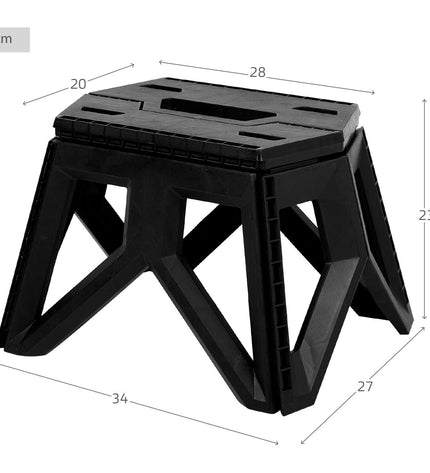 Set of six Aktive foldable outdoor chairs, compact 34x23x27 cm, ideal for camping and hiking.