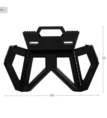 Six Aktive foldable outdoor camping chairs, compact 34x23x27 cm, lightweight and portable for sport, camping, and outdoor activities.