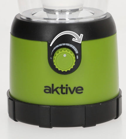 Six Aktive metal and plastic outdoor camping garden lights arranged outdoors, ideal for garden decoration and outdoor lighting.