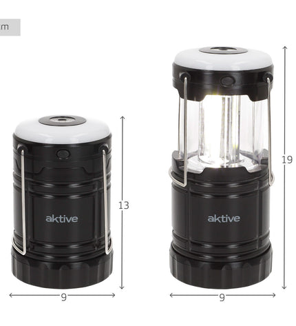 Set of six Aktive plastic camping flashlights with garden outdoor decoration design, suitable for outdoor lighting and decoration.