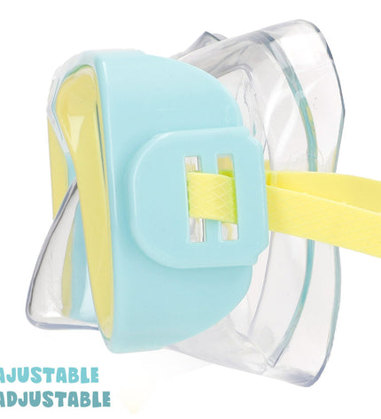 Colorful Peppa Pig children's snorkel mask and snorkel set for water sports, includes 12 pieces in vibrant design.
