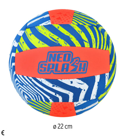 Set of 24 Aktive Neo Splash volleyballs in yellow, blue, and orange neoprene, designed for outdoor sports and training.
