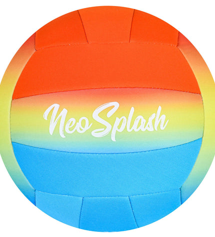 Set of 24 Aktive Neo Splash multicolour neoprene volleyballs, suitable for sport and outdoor play, displayed in a group.