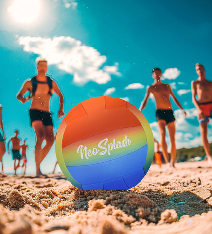 Set of 24 Aktive Neo Splash multicolour neoprene volleyballs for sports and outdoor play, featuring vibrant, durable design.