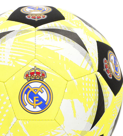 Set of 12 Real Madrid C.F. beach volleyballs featuring the team logo and vibrant design, suitable for outdoor sports activities.