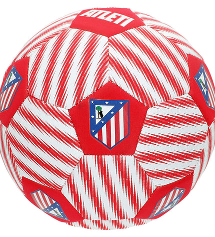Set of 12 Atlético Madrid size 5 soccer balls for outdoor play, featuring team colors and logo.