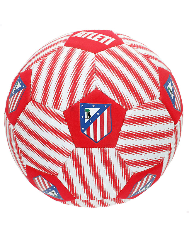 Set of 12 Atlético Madrid size 5 soccer balls for outdoor play, featuring team colors and logo.