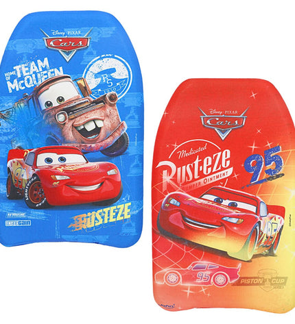 Cars BodyBoard for watersports, 43.5 x 4 x 28.5 cm, lightweight foam bodyboard with colorful design and textured surface.
