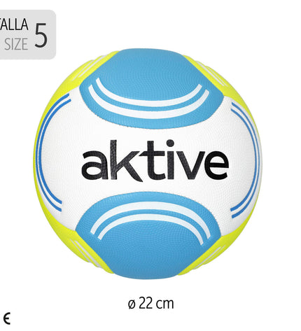 Set of 12 Aktive soccer balls, 22x22x22 cm, suitable for sports and outdoor play, ideal for children’s games and activities.