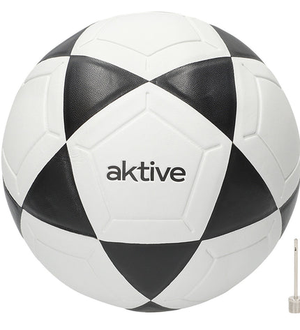 Set of 12 Aktive football-themed foam cubes, 20x20x20 cm, for outdoor play and games in vibrant colors.