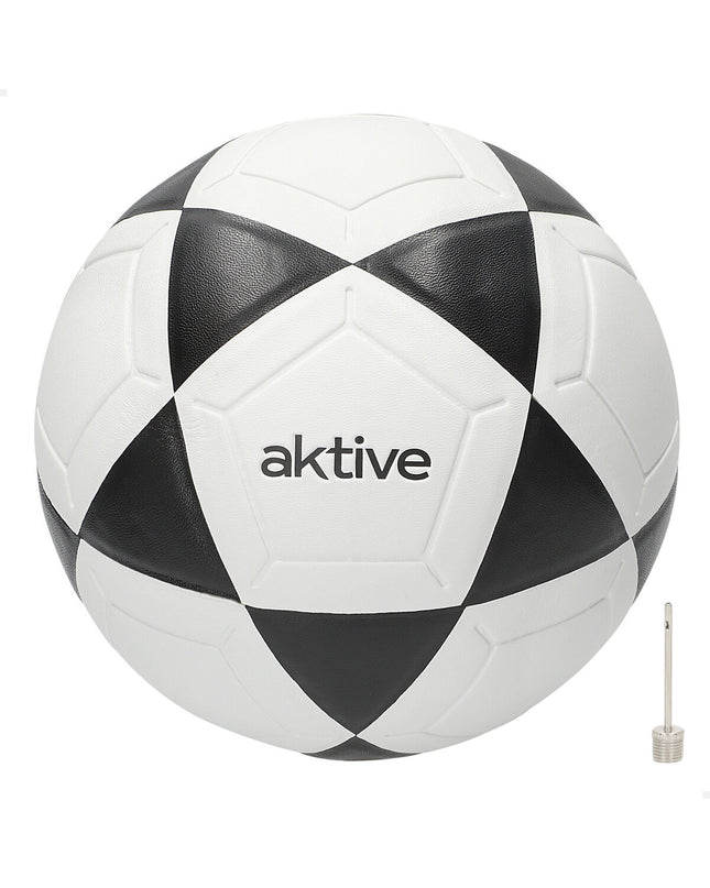 Set of 12 Aktive football-themed foam cubes, 20x20x20 cm, for outdoor play and games in vibrant colors.