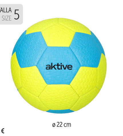Set of 12 Aktive soccer balls, 22x22x22 cm, suitable for outdoor play and sports activities, shown in a group image.
